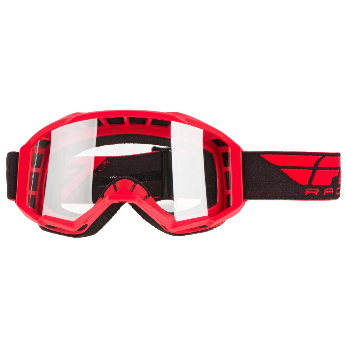 Fly Racing Crossbrille Focus Rot - Clear