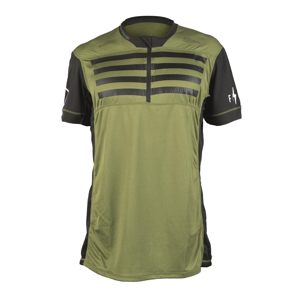 Fasthouse Maillot VTT Manches Courtes Crossline Stripes Olive
