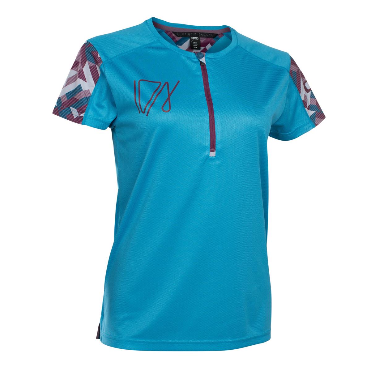 ION Femme Maillot VTT Manches Courtes Traze Bluejay