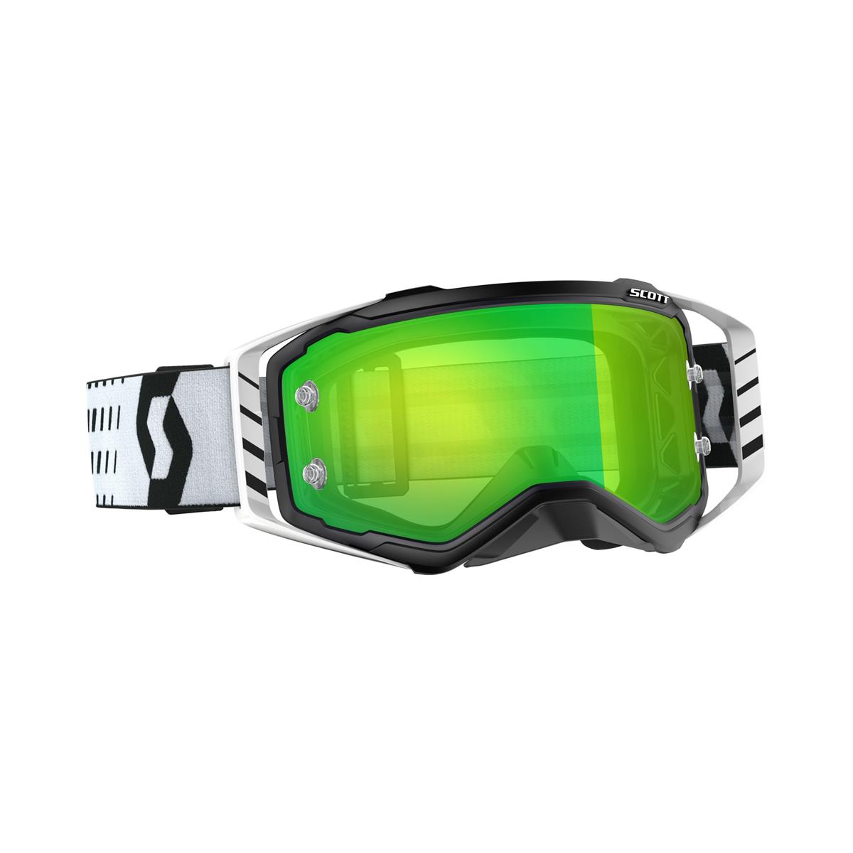 Scott Goggle Prospect Black/White - Green Chrome Works Anti-Fog