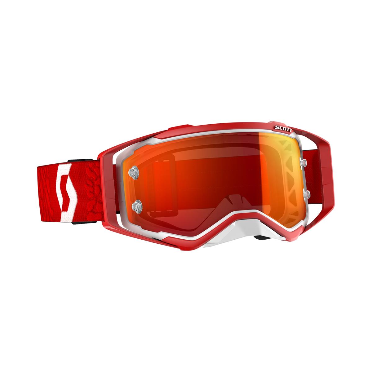 Scott Goggle Prospect White/Red - Orange Chrome Works Anti-Fog