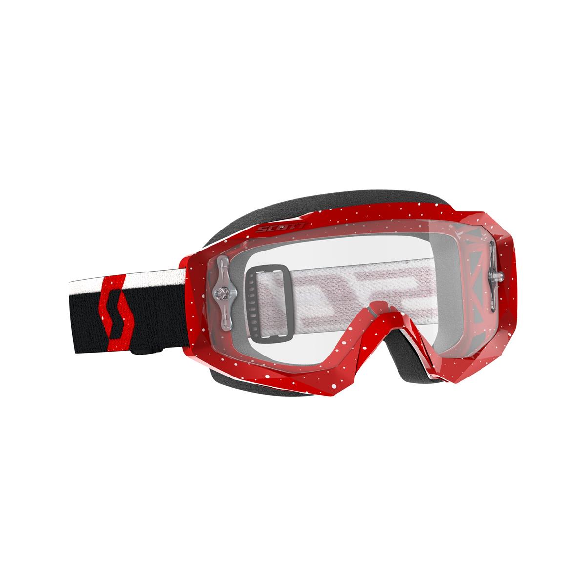 Scott Goggle Hustle X MX Red/White - Clear Works Anti-Fog