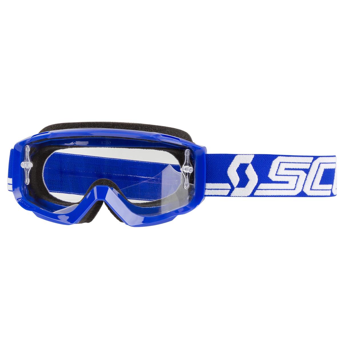 Scott Goggle Split OTG Blue/White - Clear Works Anti-Fog