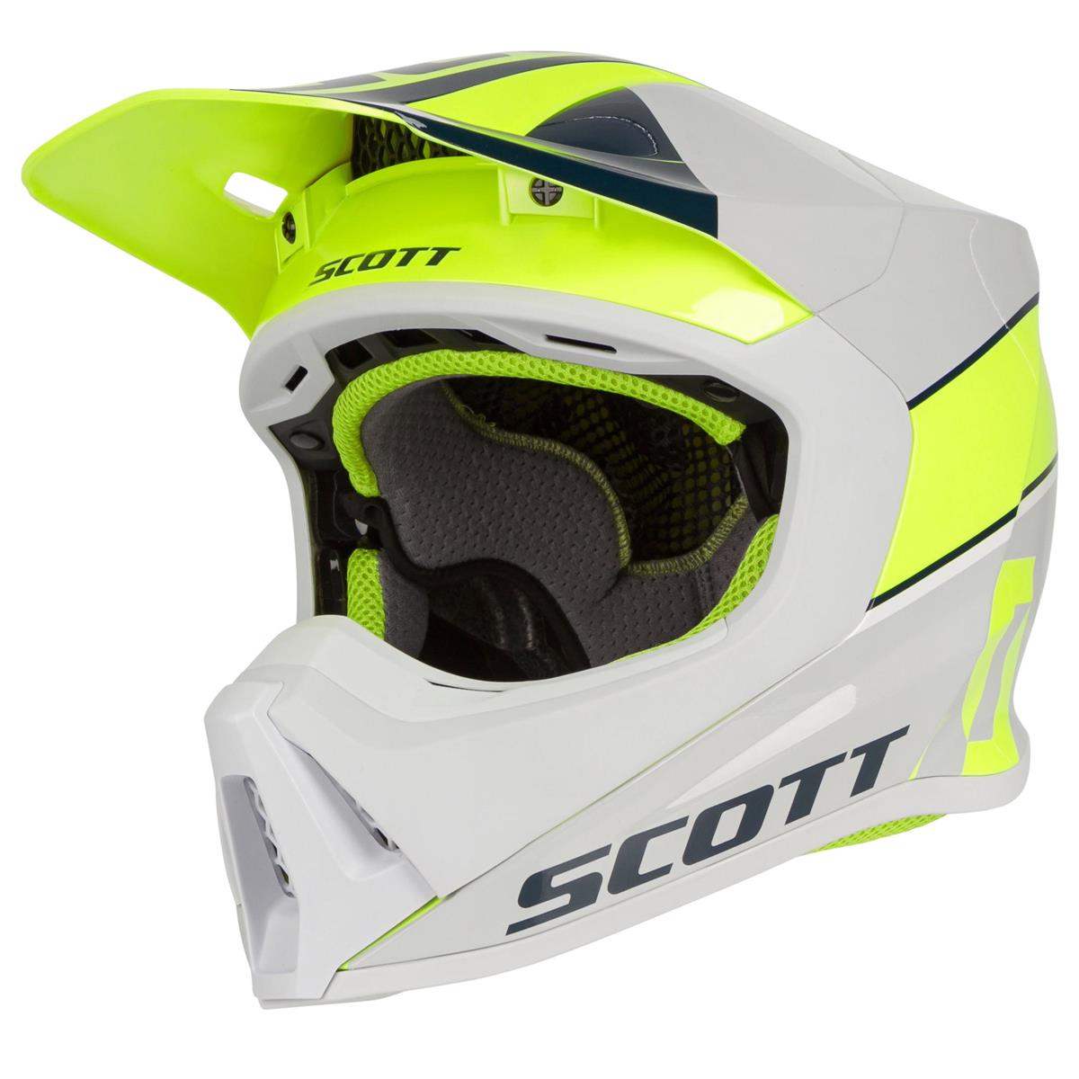 Scott Motocross-Helm 550 Split MIPS Gelb/Tiefblau