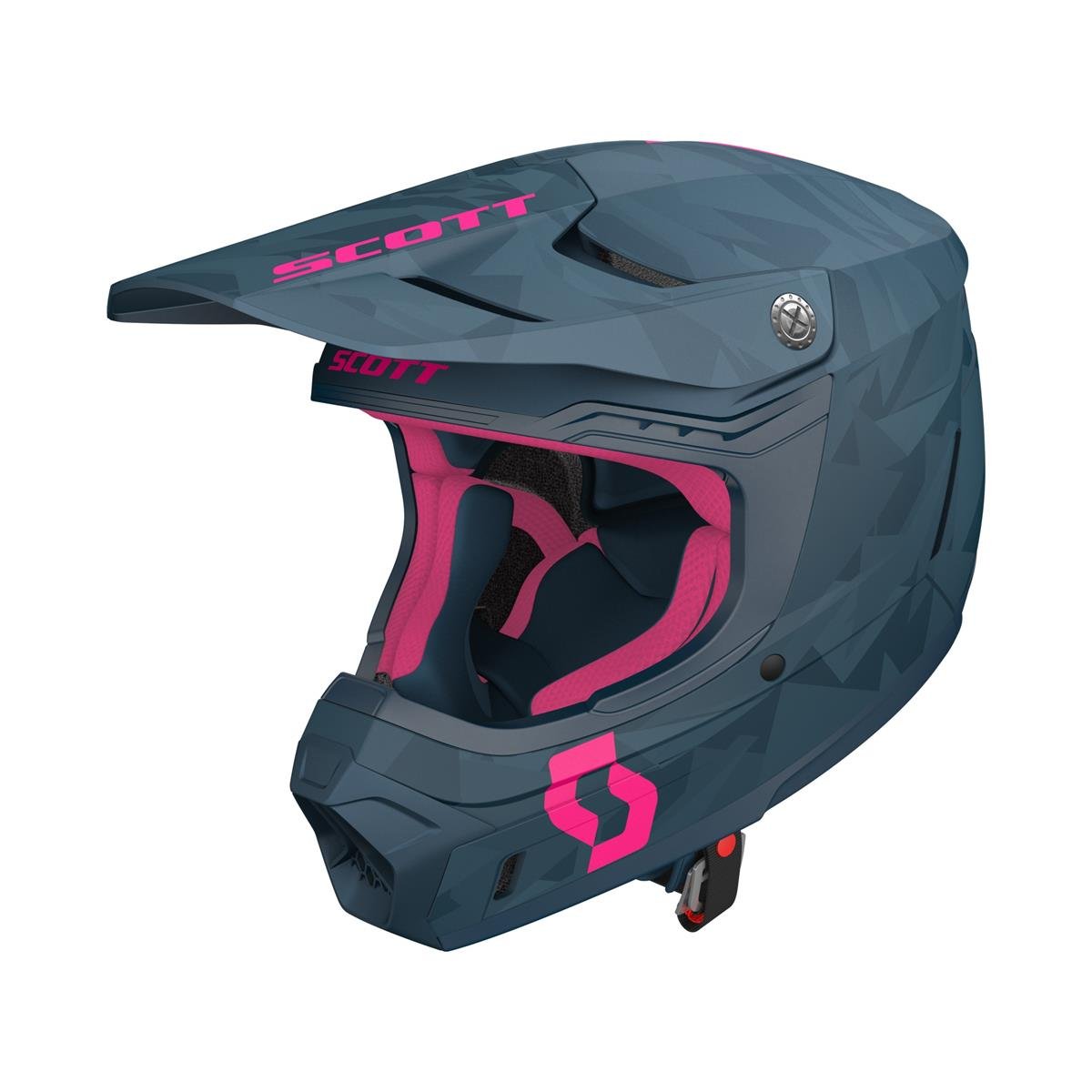 Scott Helmet 350 Evo Camo Deep Blue/Pink