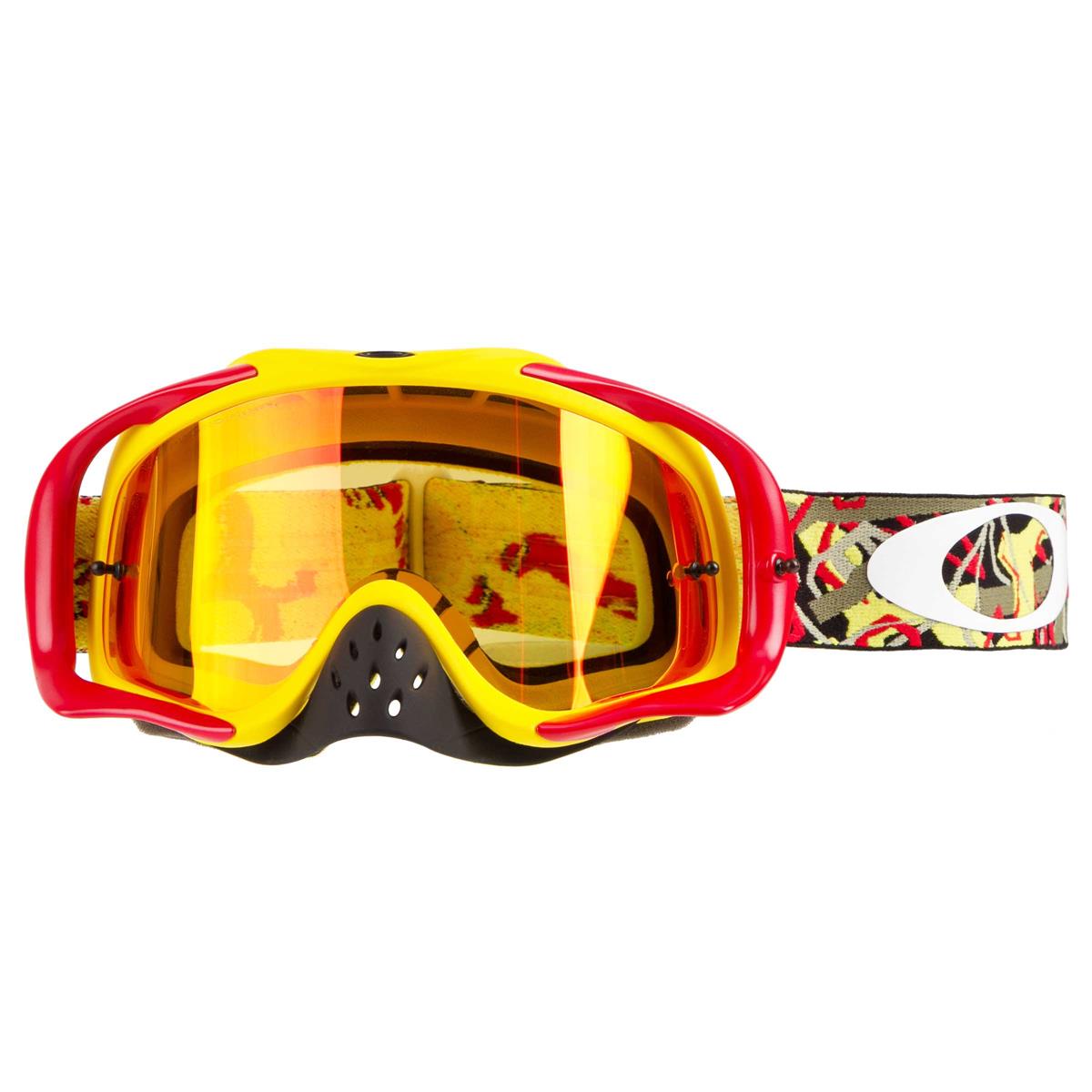 Oakley MX Goggle Crowbar MX Camo Vine Jungle Red/Yellow - Fire Iridium