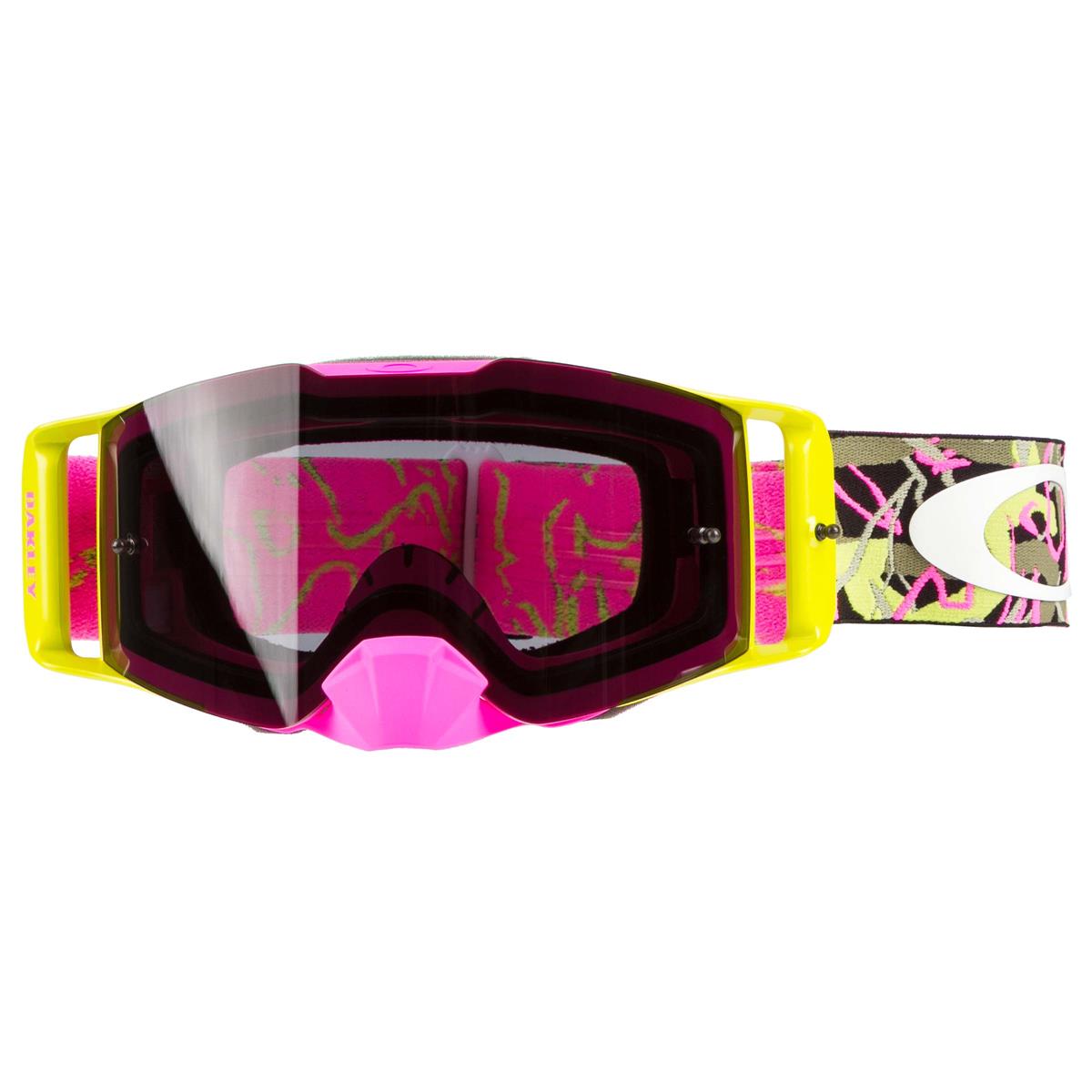 Oakley MX Goggle Front Line MX Camo Vine Jungle Pink - Dark Grey