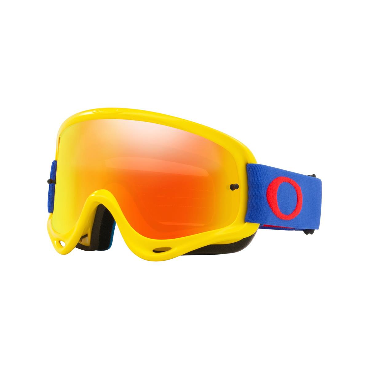 Oakley MX Goggle O Frame MX Yellow/Blue - Fire Iridium