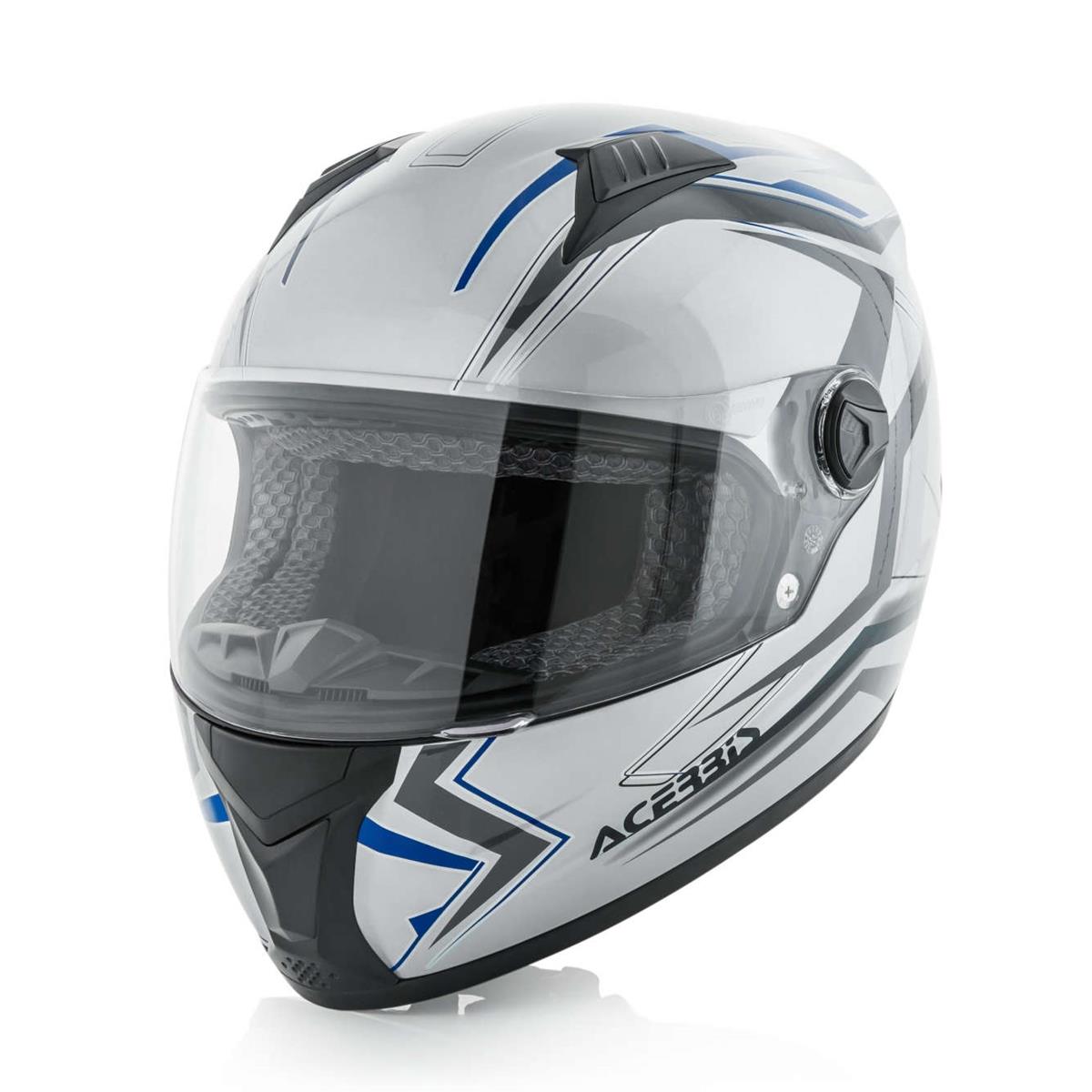 Acerbis Helm Full Face FS-807 Silber/Blau