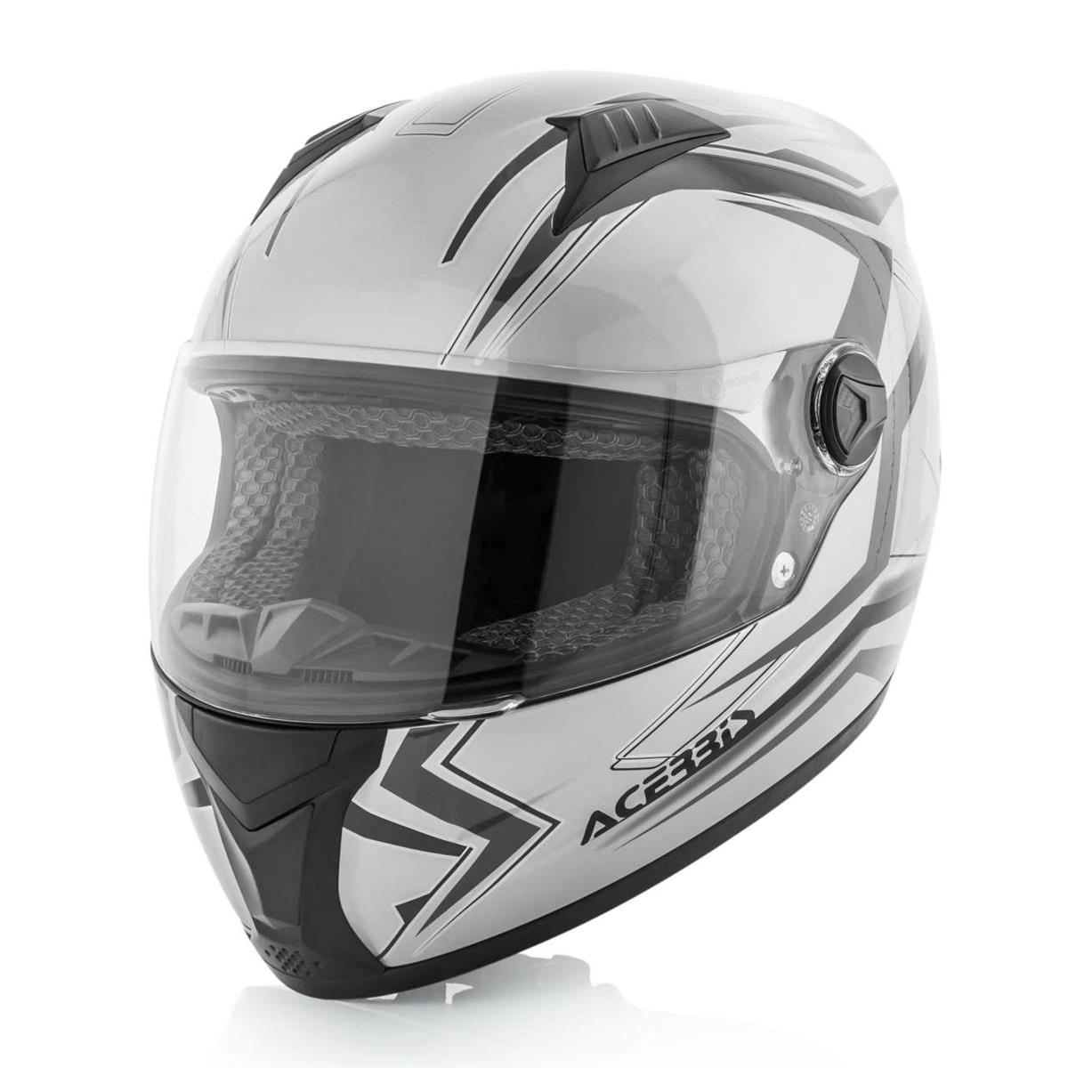 Acerbis Helmet Full Face FS-807 Silver/Blue