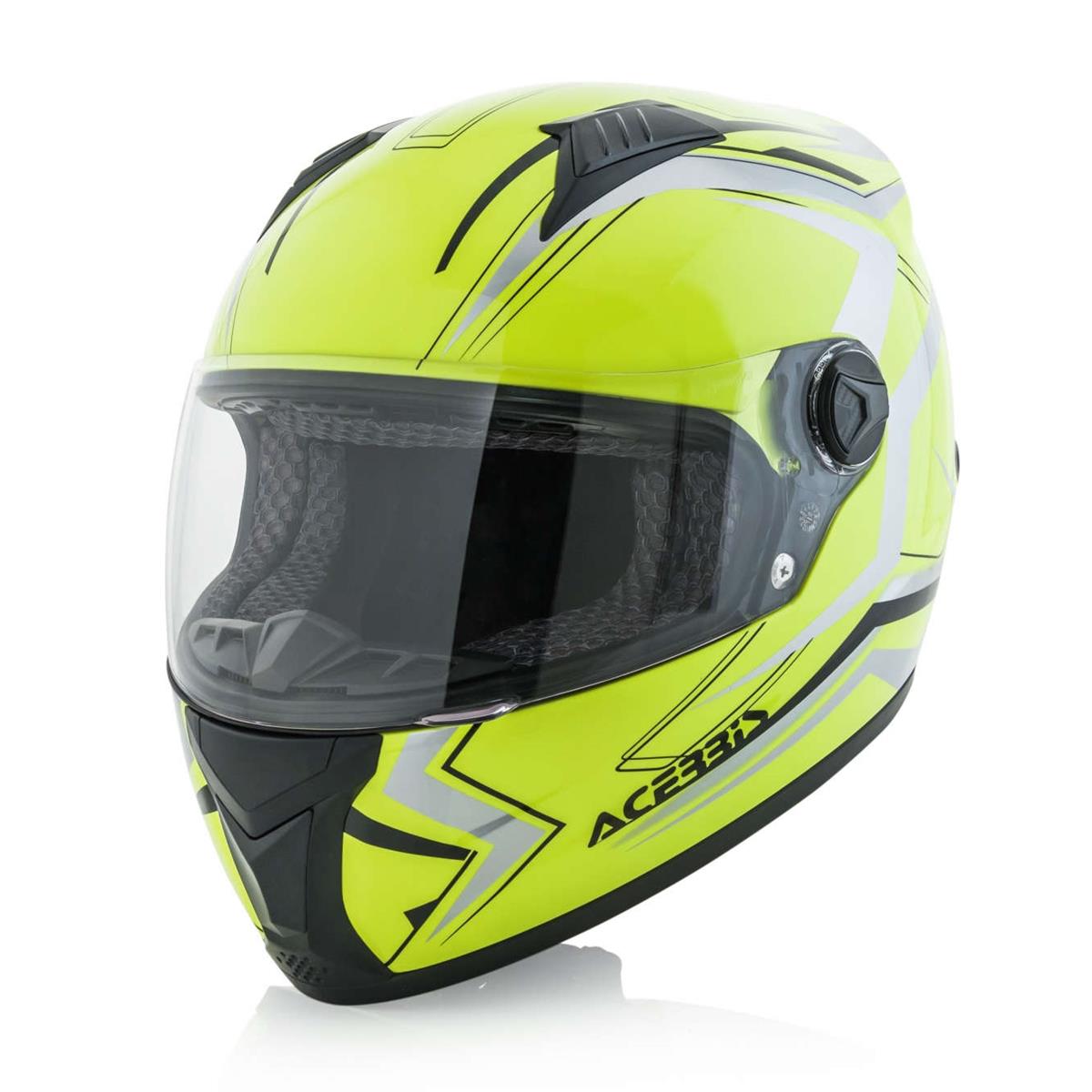Acerbis Helmet Full Face FS-807 Yellow/Silver
