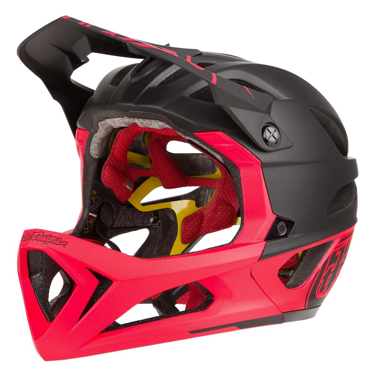 Troy Lee Designs Casco MTB Enduro Stage MIPS Stealth Nero/Rosso