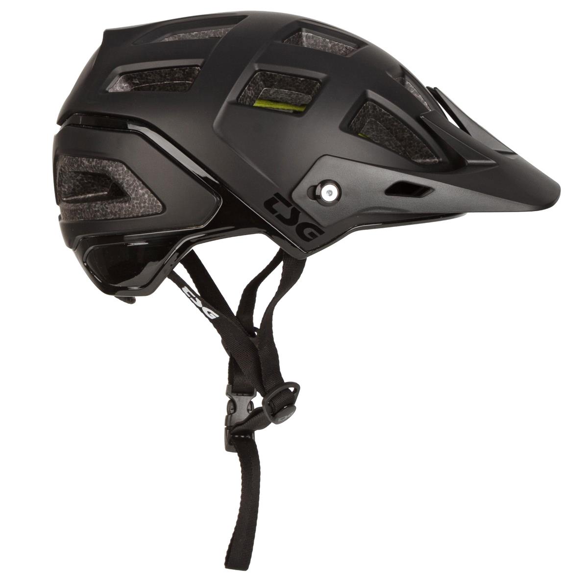 Satin Black TSG Enduro MTB-Helm Trailfox Solid Color 