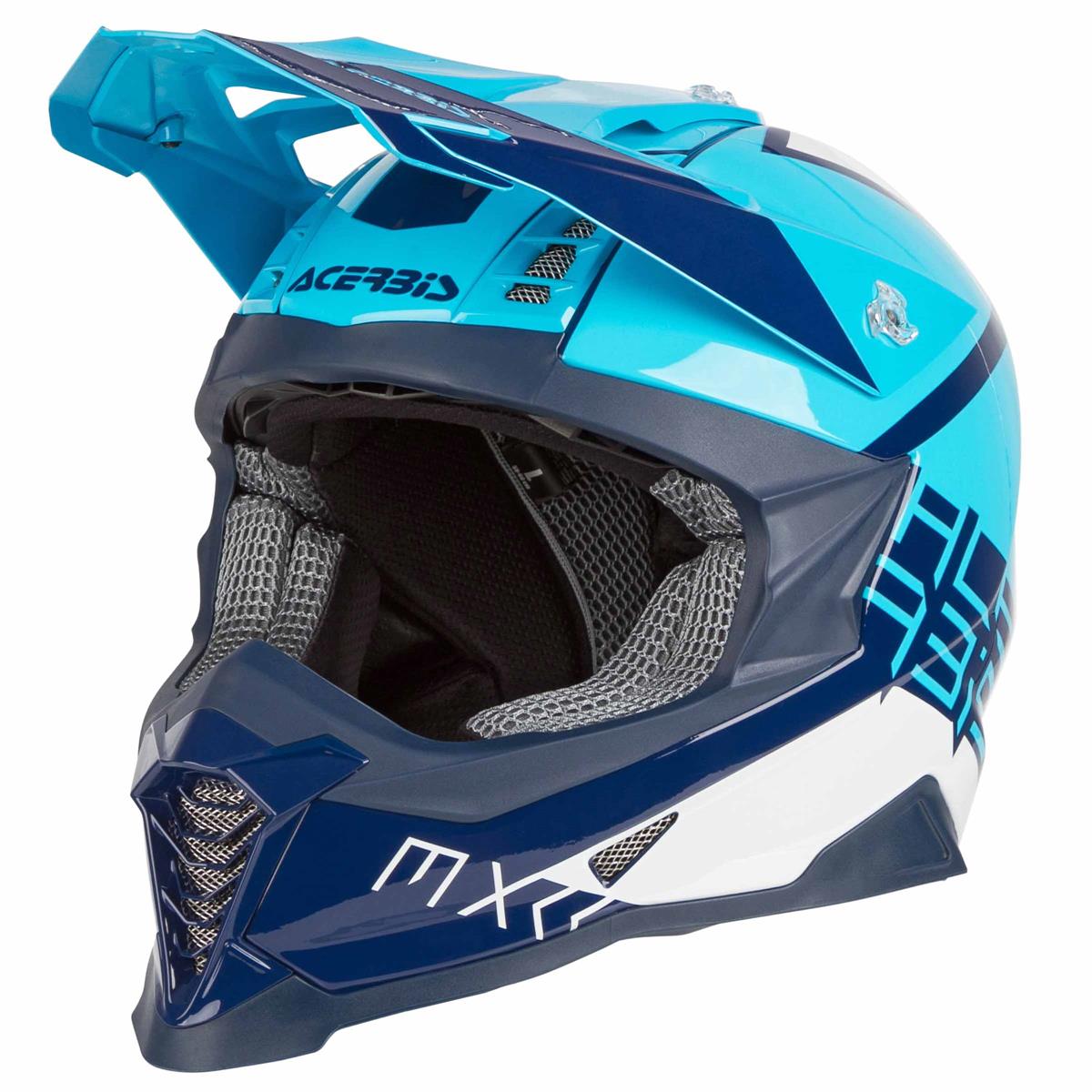 Acerbis Motocross-Helm X Racer VTR Weiß/Blau