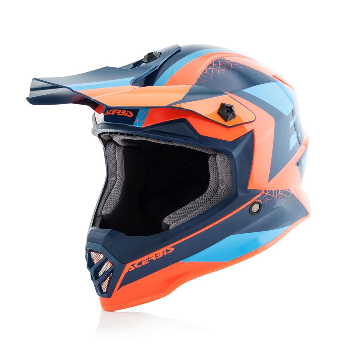 Acerbis Kids Helmet Impact Steel Orange/Blue