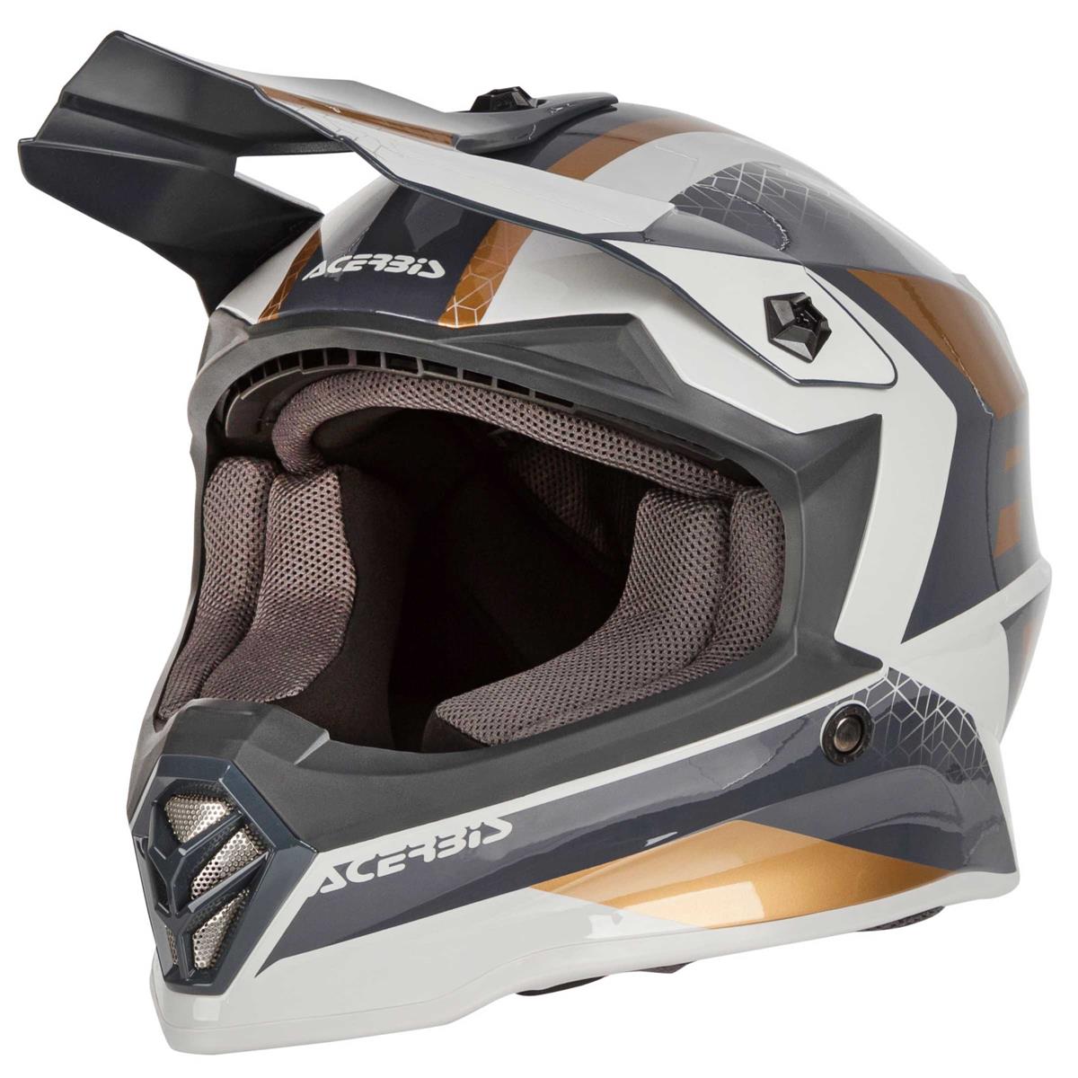 Acerbis Kids Motocross-Helm Impact Steel Gold/Grau
