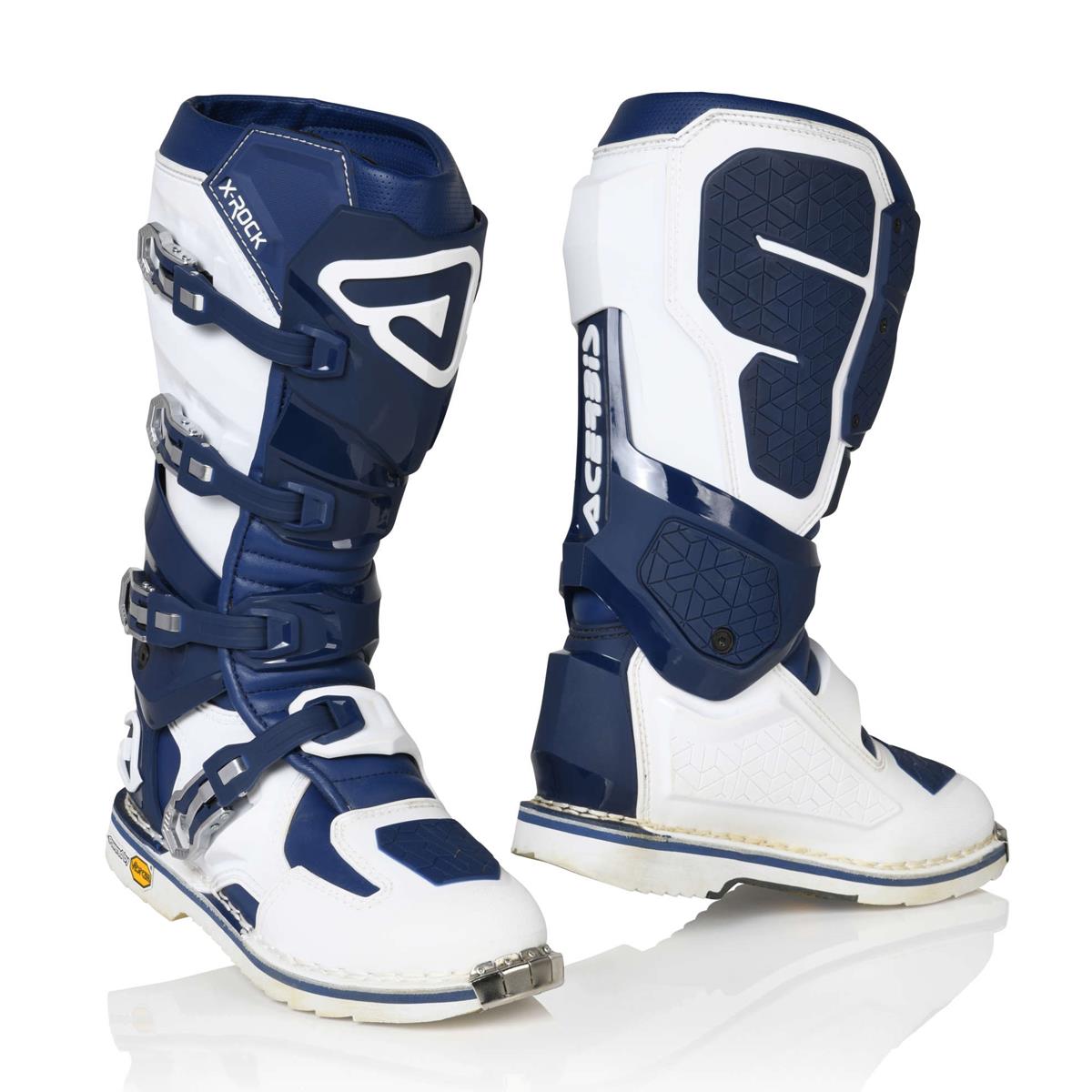 Acerbis Motocross-Stiefel X-Rock Blau/Weiß