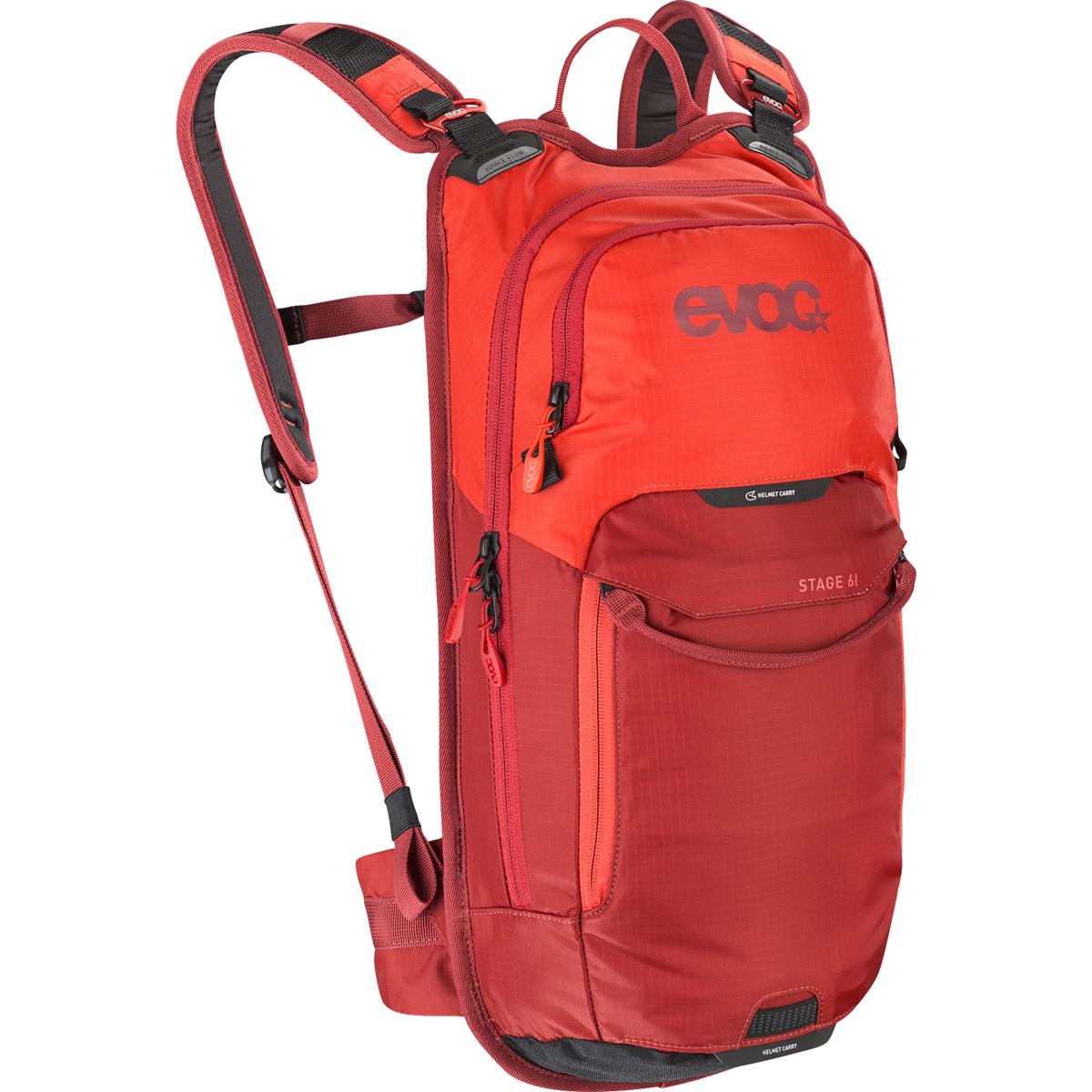 Evoc Backpack with Hydration System Compartment Stage 6L - Orange/Chili Red