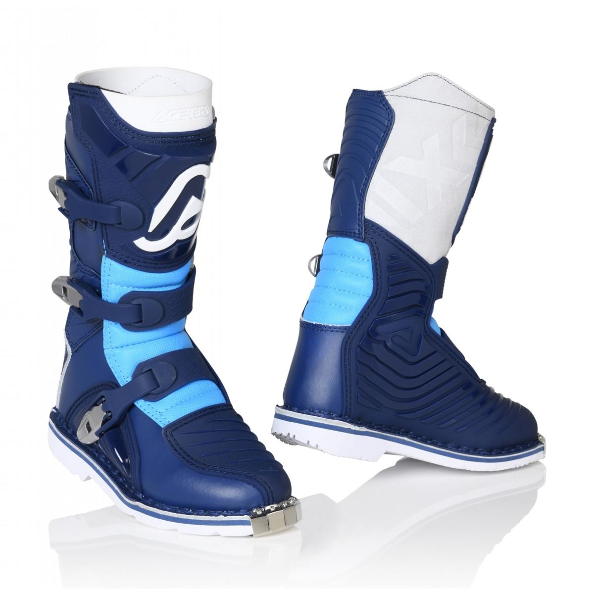 Acerbis Kids MX Boots X-Kid Light Blue/Blue