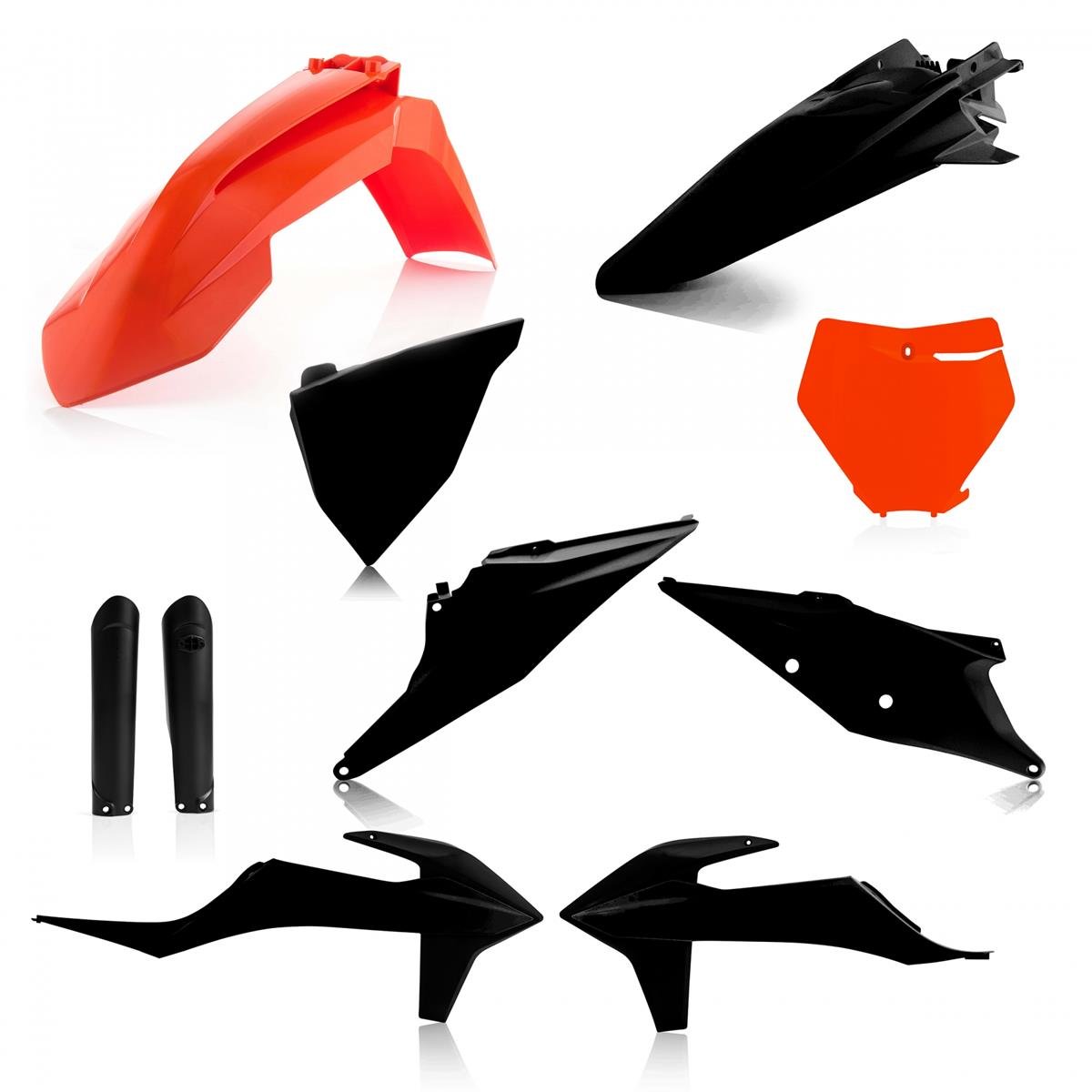 Acerbis Plastic Kit Full Kit  KTM SX/SX-F 19-, Black/Orange