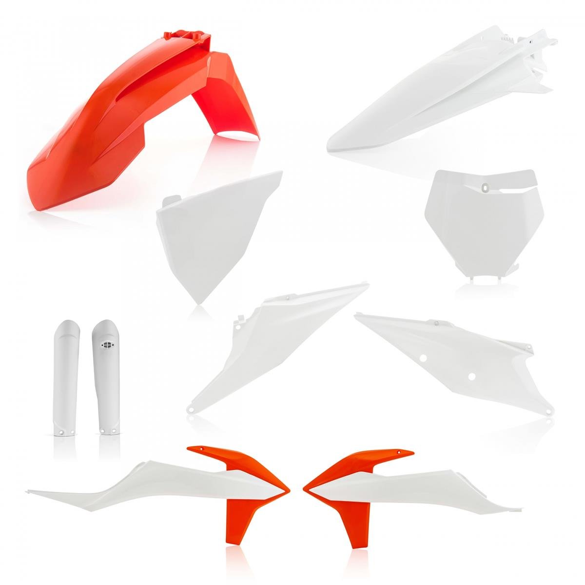 Acerbis Full Kit Plastiche  KTM SX/SX-F 19-, Bianco/Arancione