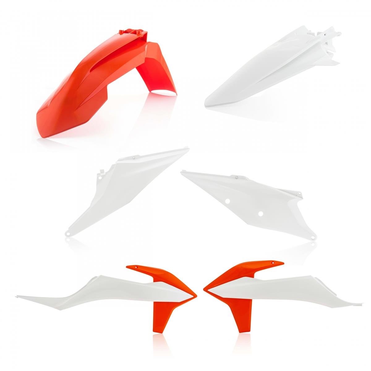 Acerbis Plastic Kit  KTM SX 125/150/250, SX-F 250/350/450 19-, White/Orange