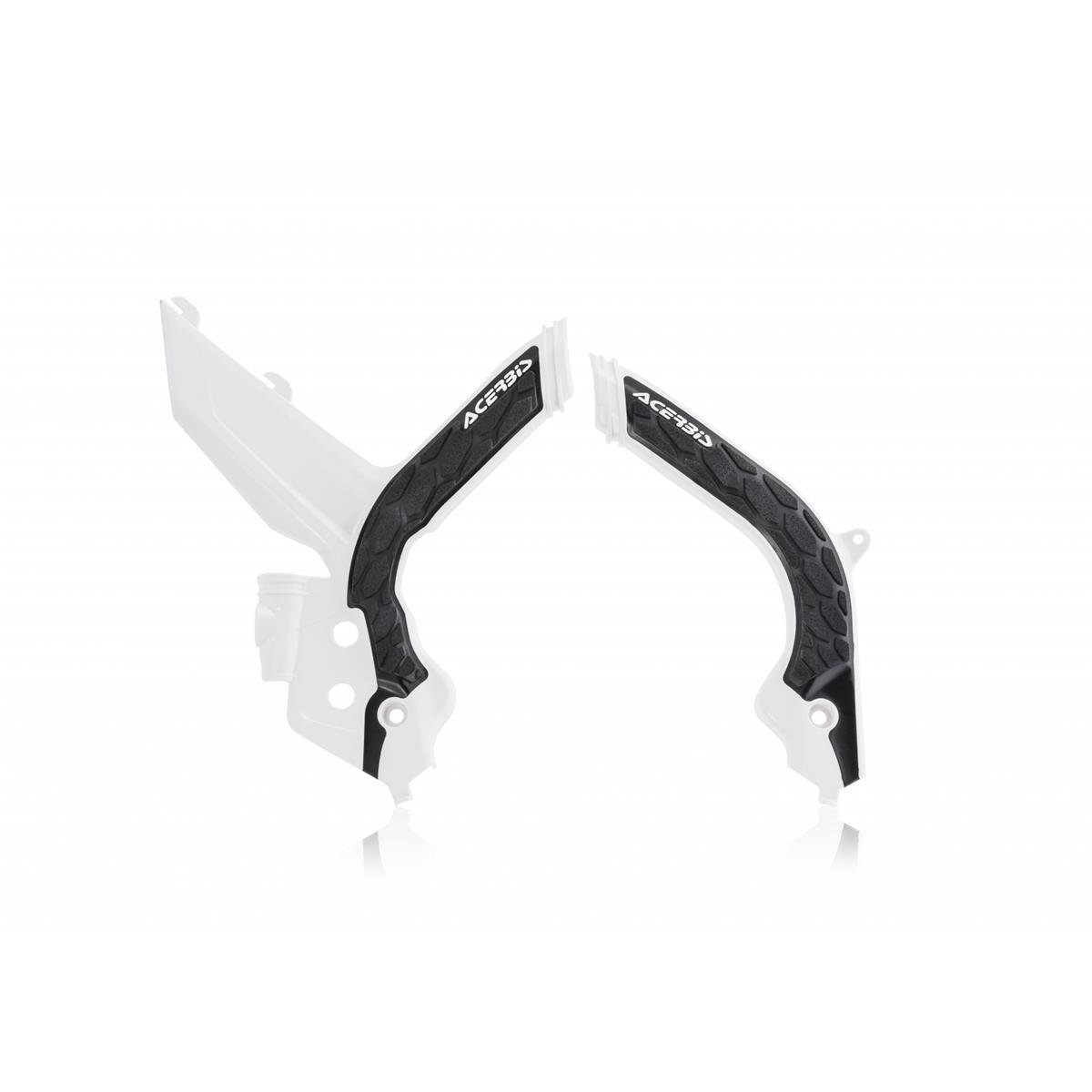 Acerbis Protections de Cadre Anti-Dérapante X-Grip KTM SX/SXF 19-, Blanc/Noir