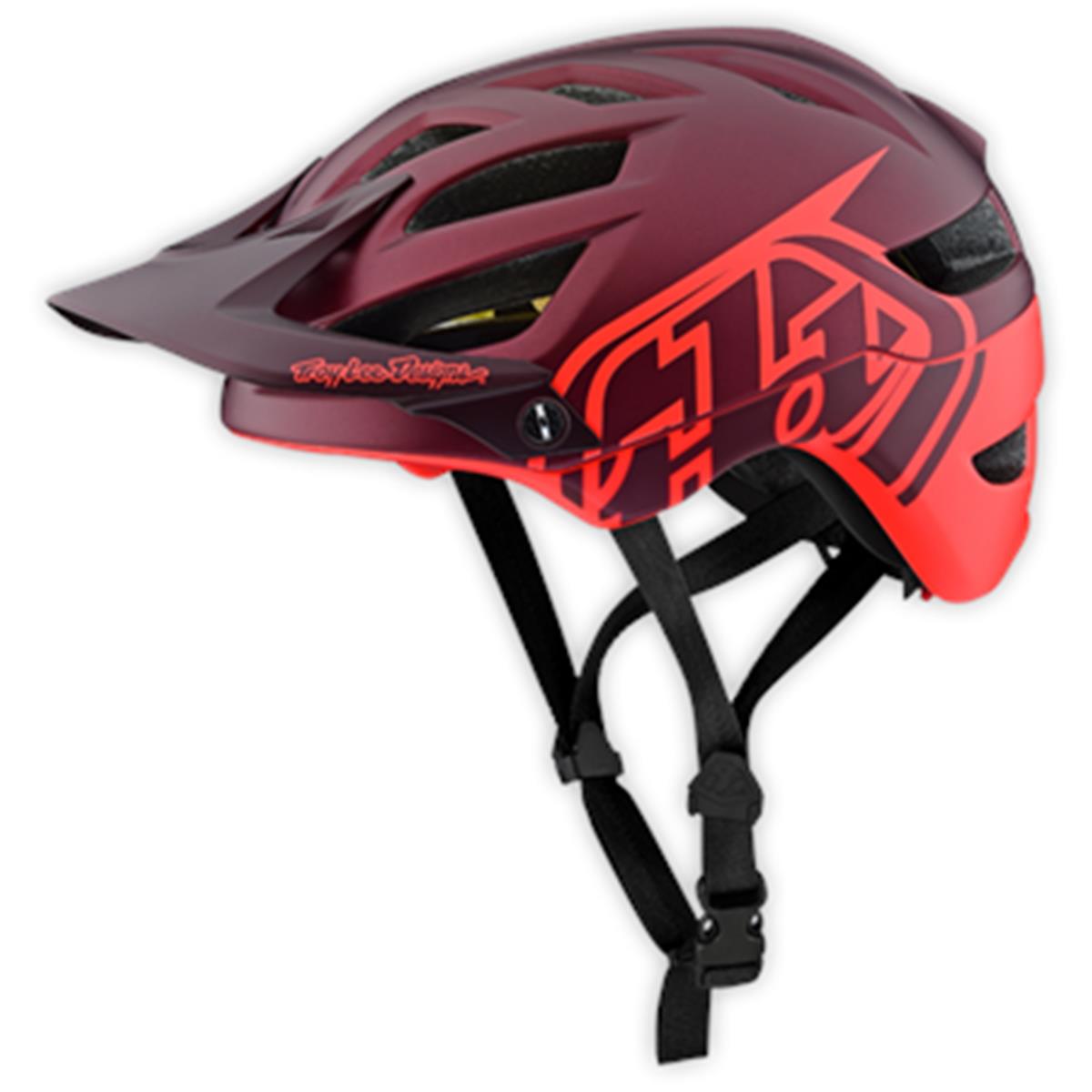 Troy Lee Designs Enduro-MTB Helm A1 Classic Burgunder/Orange