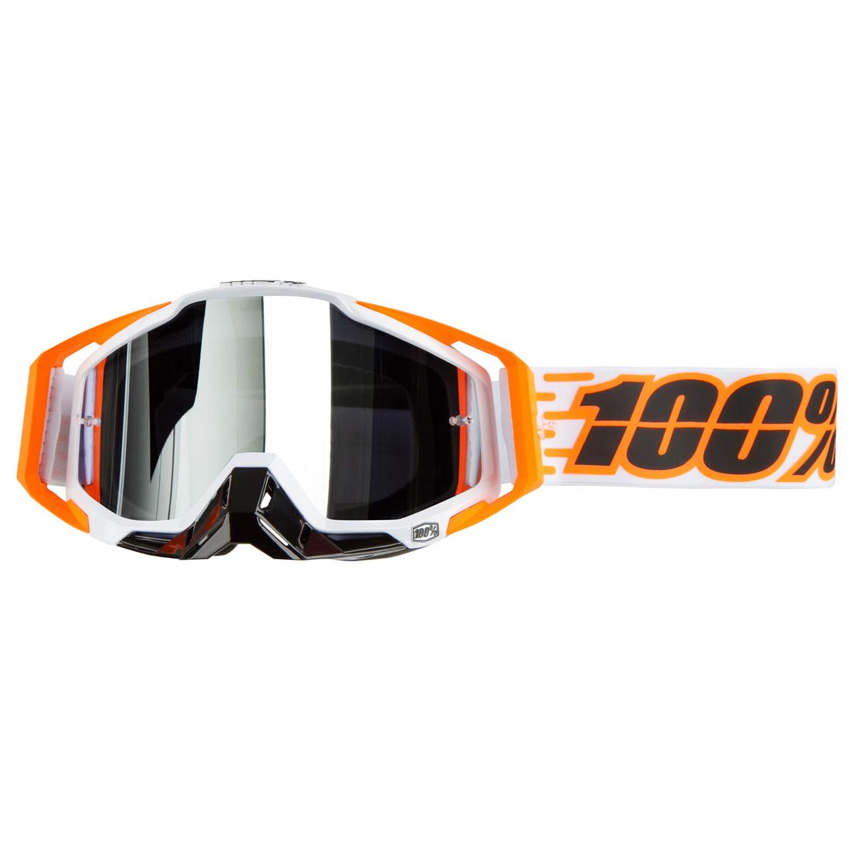 100% Crossbrille Racecraft Plus Illumina - Silber Verspiegelt Anti-Fog