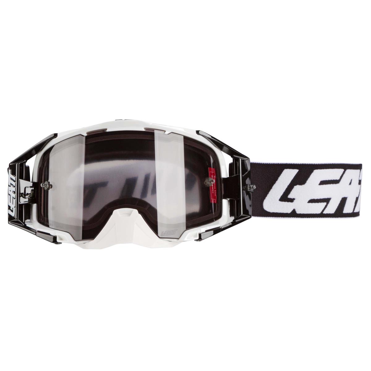 Leatt Crossbrille Velocity 6.5 Schwarz/Weiß - Smoke