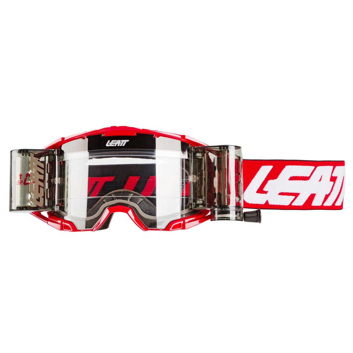 Leatt Goggle Velocity 6.5 with Roll Off System, Red/White