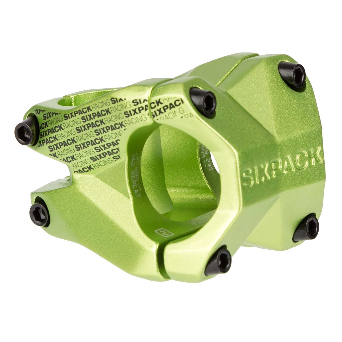 Sixpack Attacco Manubrio MTB Menace Electric-Green, 31.8 mm, 35 mm Reach