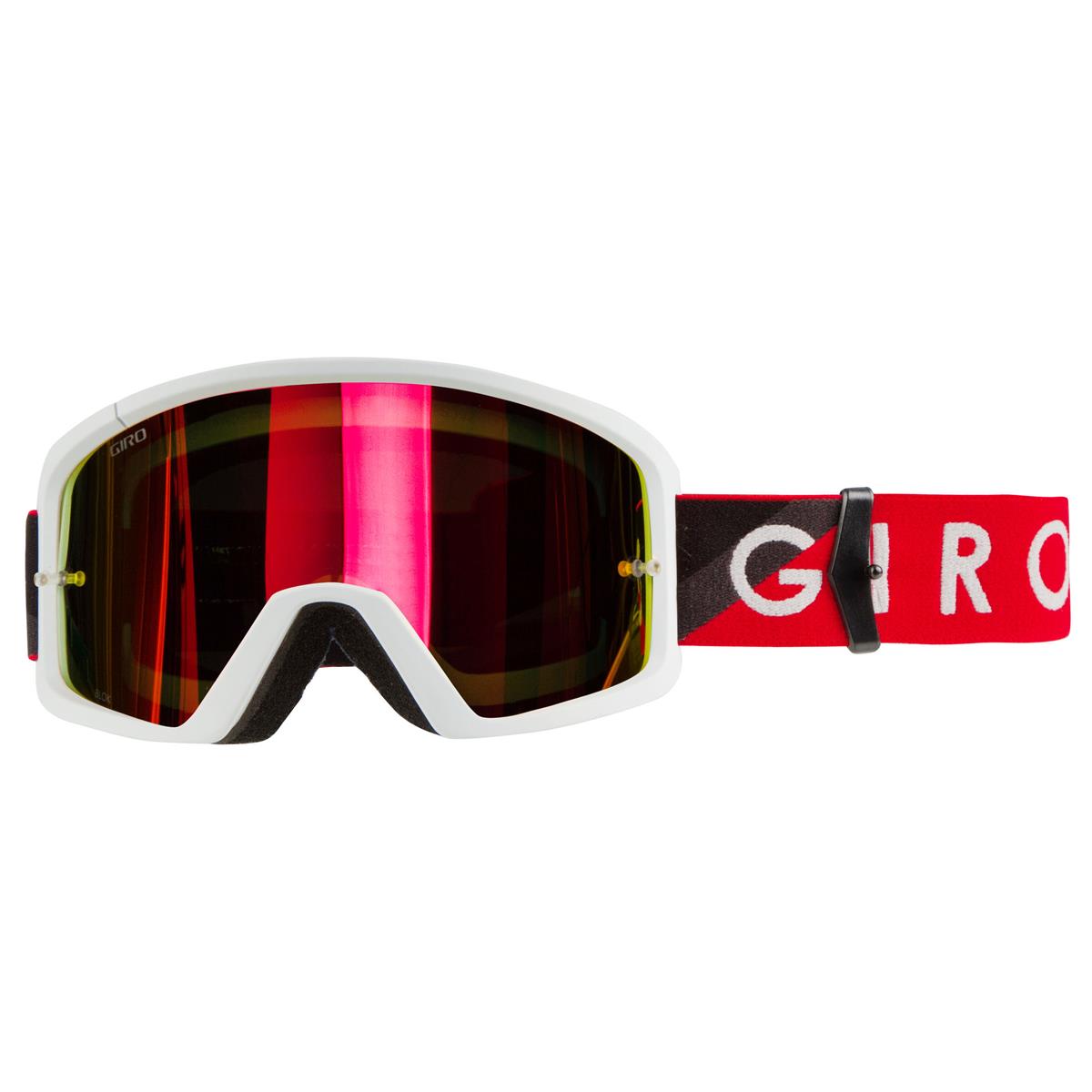 Giro Maschera Blok Rosso/Grigio - Amber Trasparente Anti-Fog
