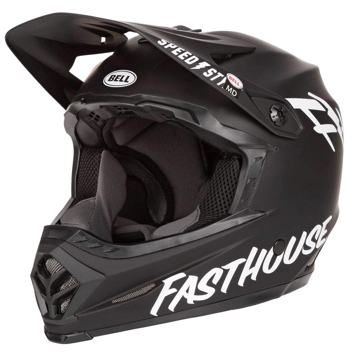 Bell Downhill MTB-Helm Full-9 Fusion MIPS Fasthouse - Matt Schwarz/Weiß