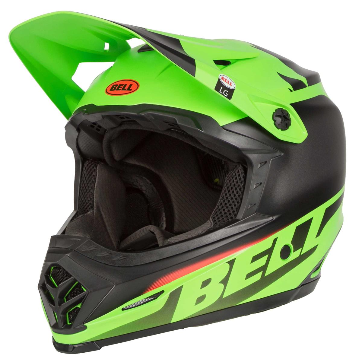 Bell Downhill MTB Helmet Full-9 Fusion MIPS Matte Gloss - Black/Green