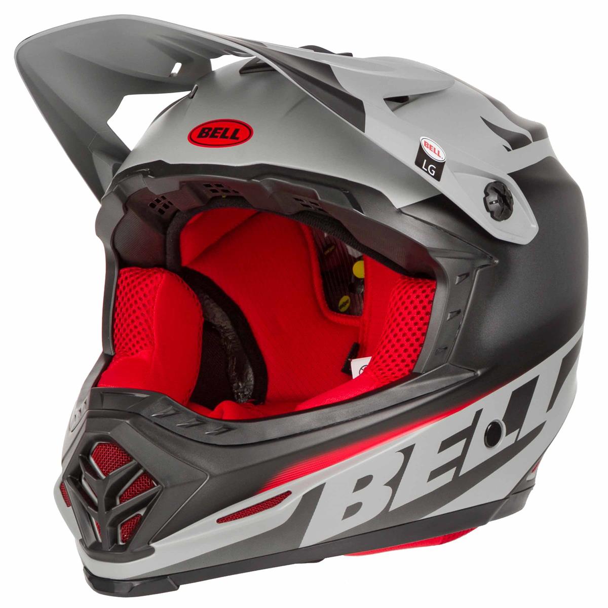 Bell Downhill MTB Helmet Full-9 Fusion MIPS Matte Black/Gray/Crimson