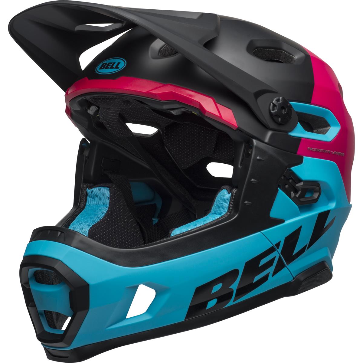 Bell Downhill-MTB Helm Super DH MIPS Matt/Gloss Schwarz/Berry/Blau