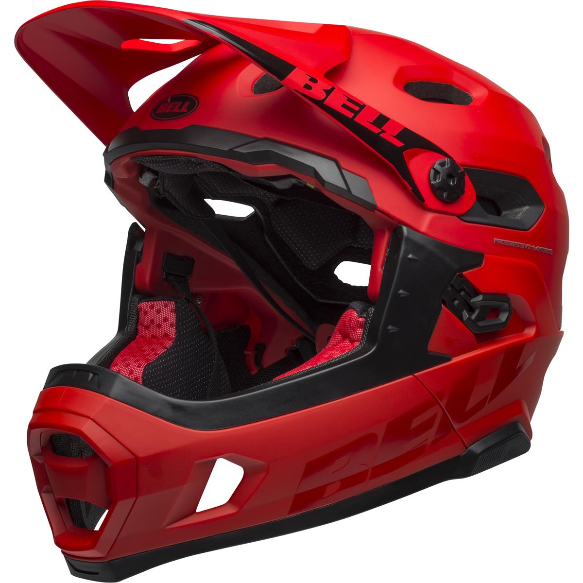 Bell Downhill MTB-Helm Super DH MIPS Matt/Gloss Crimson/Schwarz