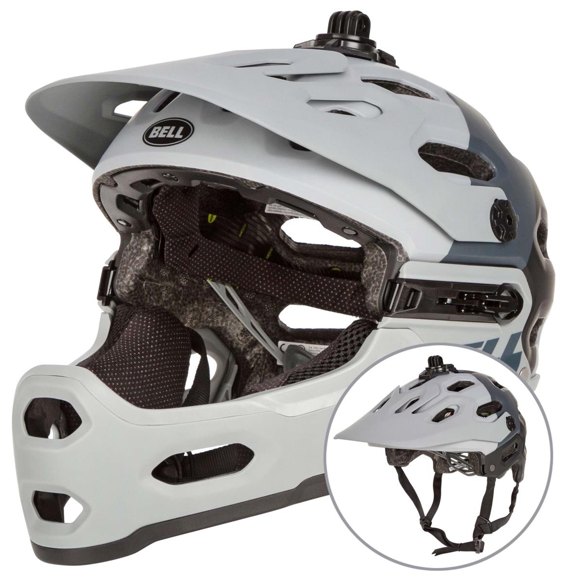 Bell Downhill MTB Helmet Super 3R MIPS Downdraft - Matte - Gray/Gunmetal