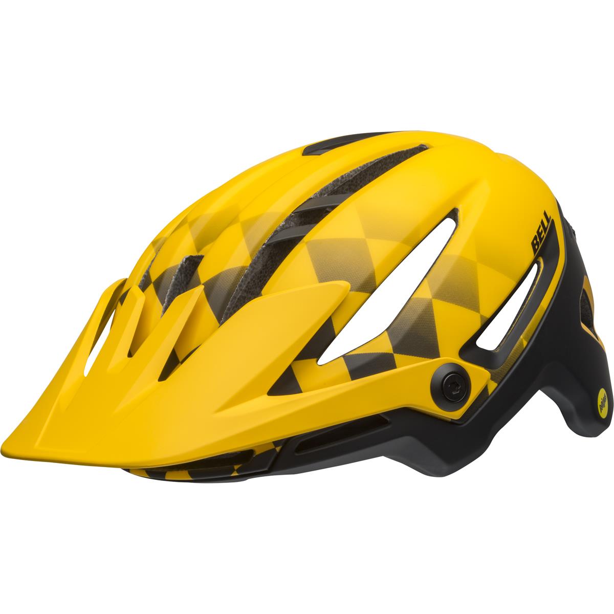 Bell Enduro MTB Helmet Sixer MIPS Finish Line - Matte Yellow/Black
