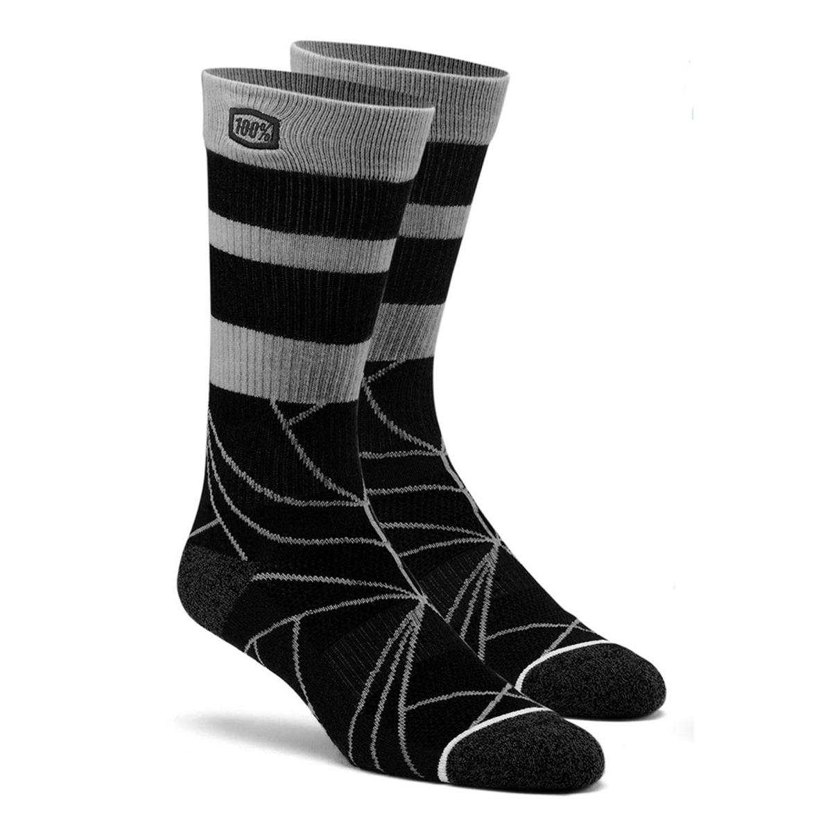 100% Socks Fracture Black