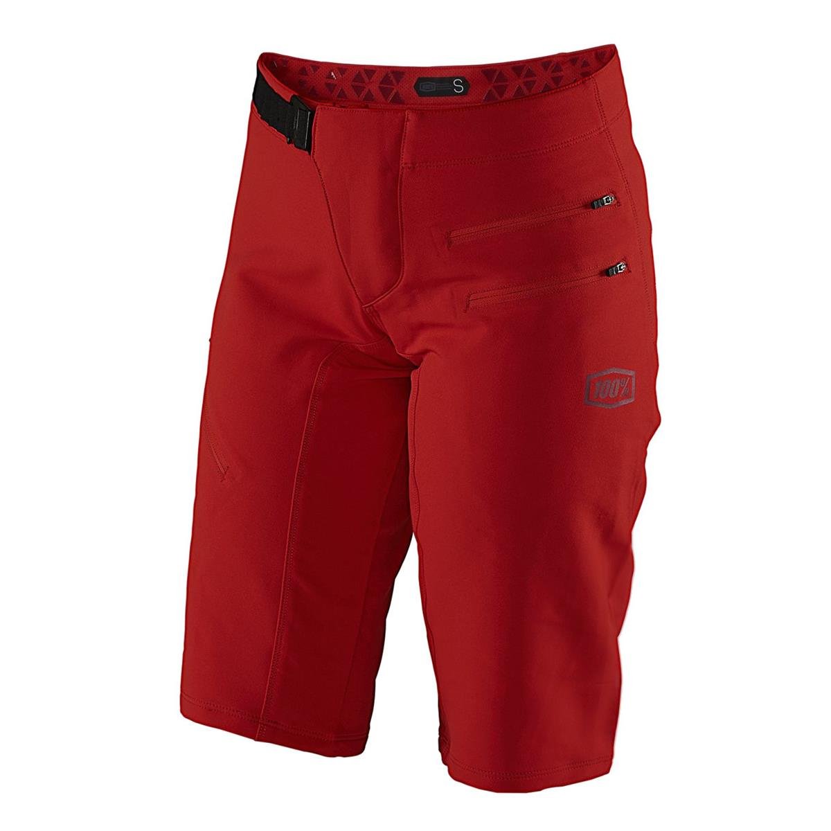 100% Donna Shorts MTB Airmatic Rosso
