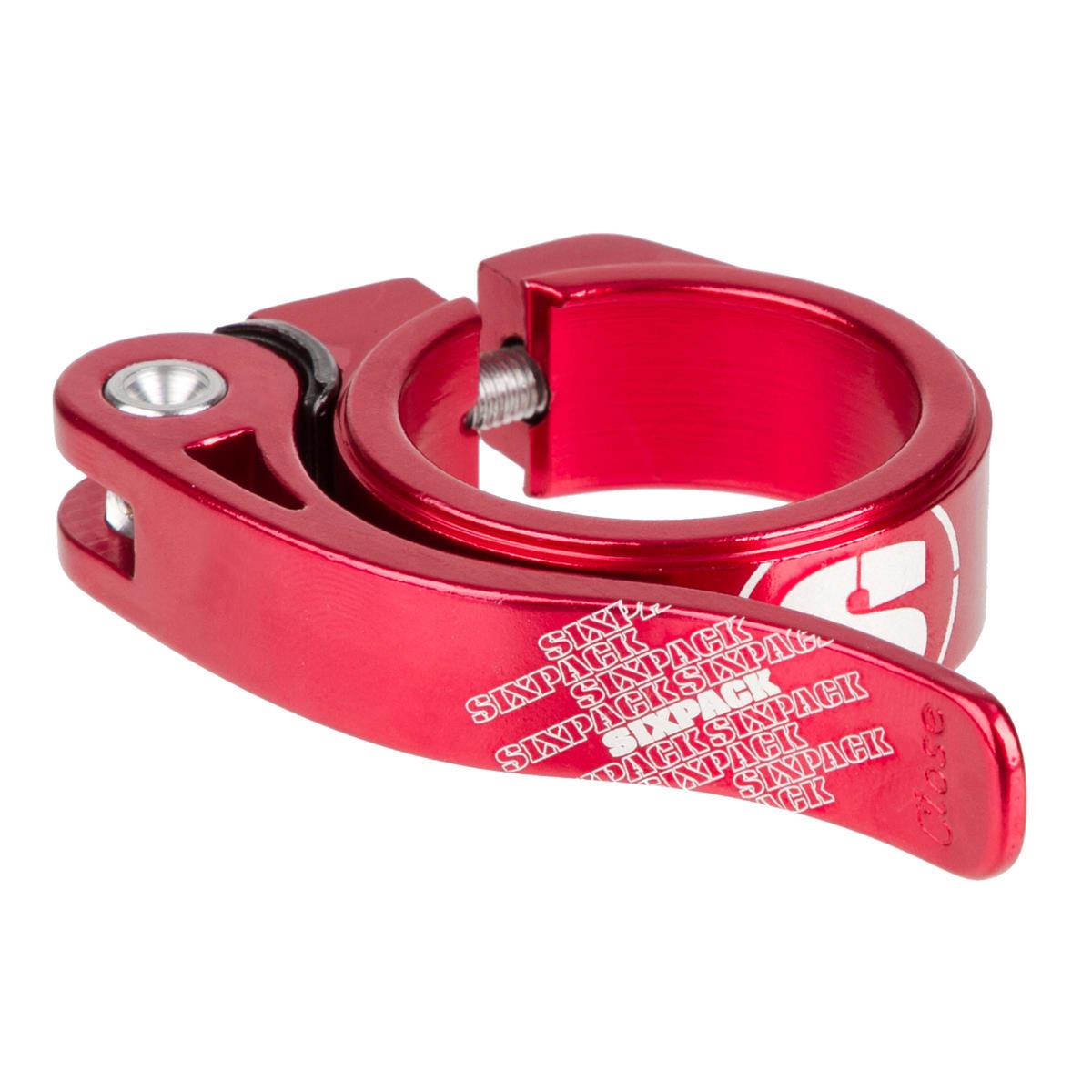 Sixpack Seat Clamp  Red, 34.9 mm, Quick-Release