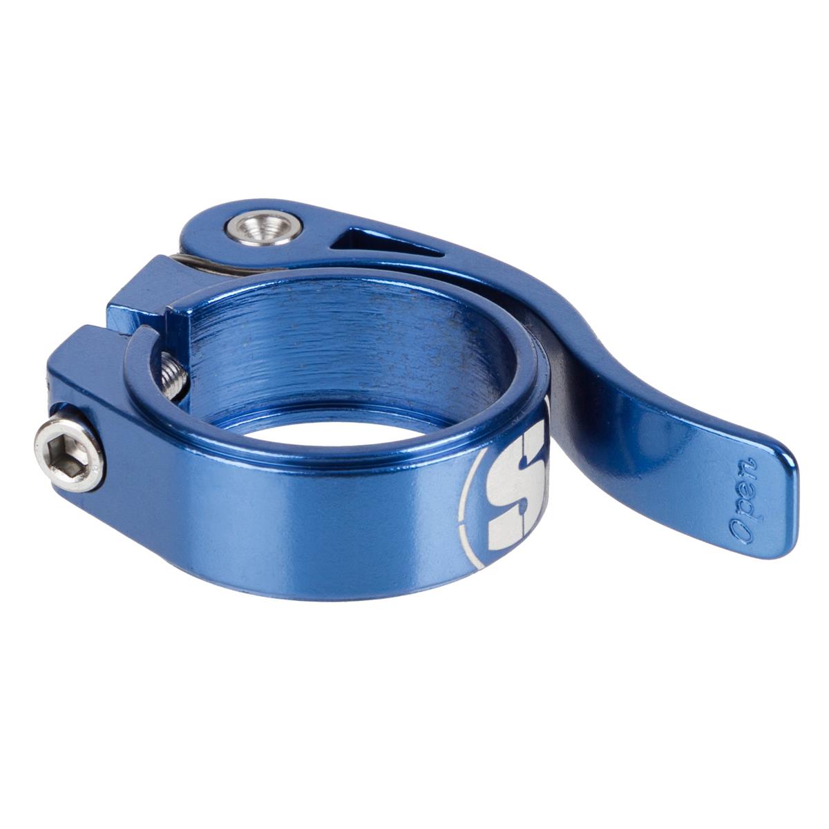 Sixpack Seat Clamp  Blue, 34.9 mm, Quick-Release
