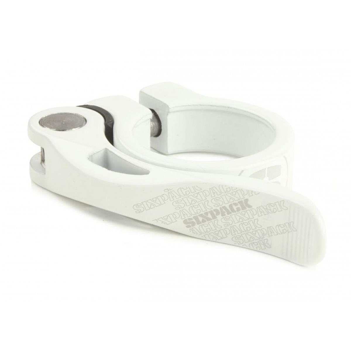 Sixpack Seat Clamp  White, 34.9 mm, Quick-Release