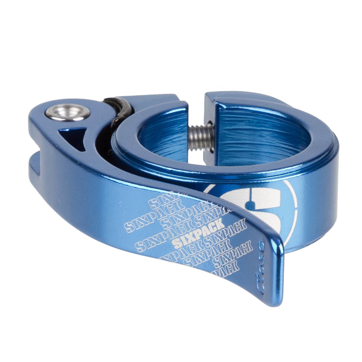 Sixpack Seat Clamp  Blue, 31.8 mm, Quick-Relese