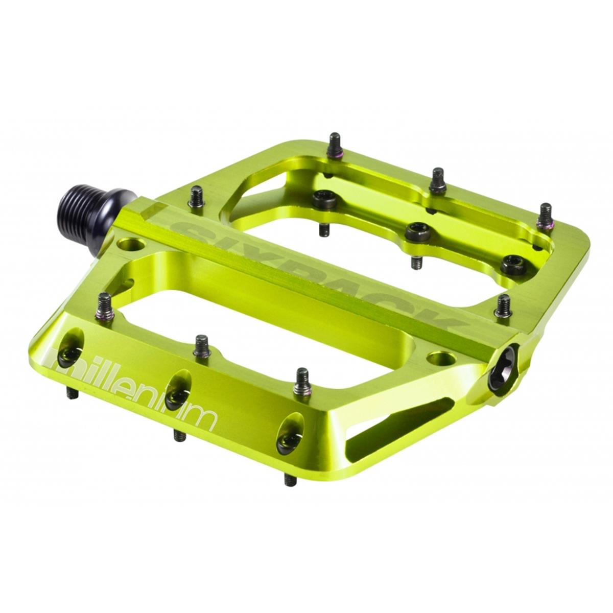 Sixpack Pedals Millenium 2.0 Electric Green, 105x110 mm, 32 M4 Pins, 1 Pair