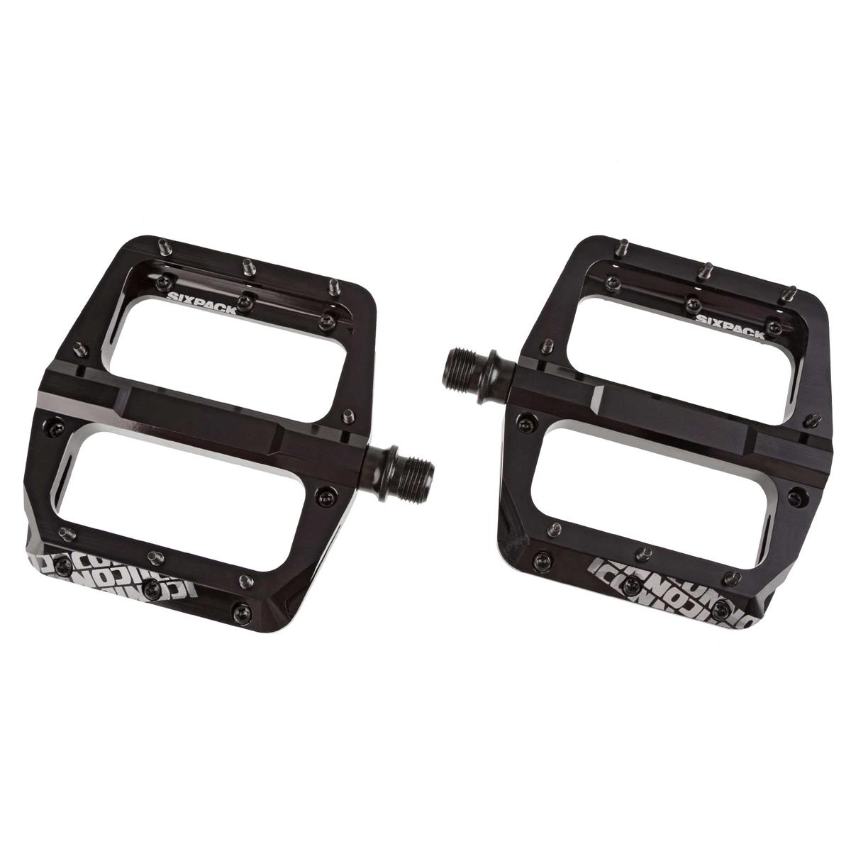 Sixpack Pedals Icon 2.0 Black, 100x110 mm, 32 M4 Torx Pins, 1 Pair