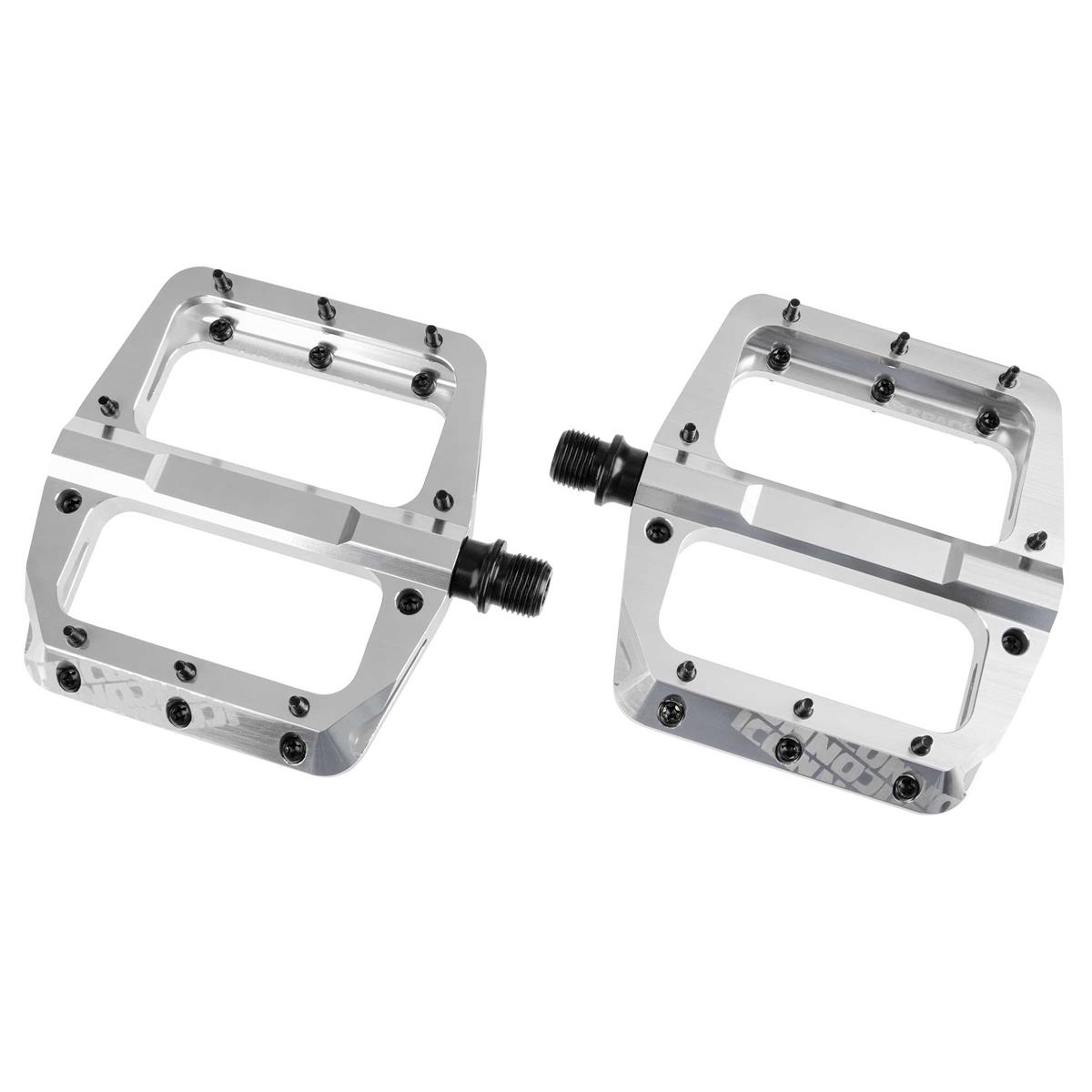 Sixpack Pedals Icon 2.0 Silber, 100x110 mm, 32 M4 Torx Pins, 1 Pair