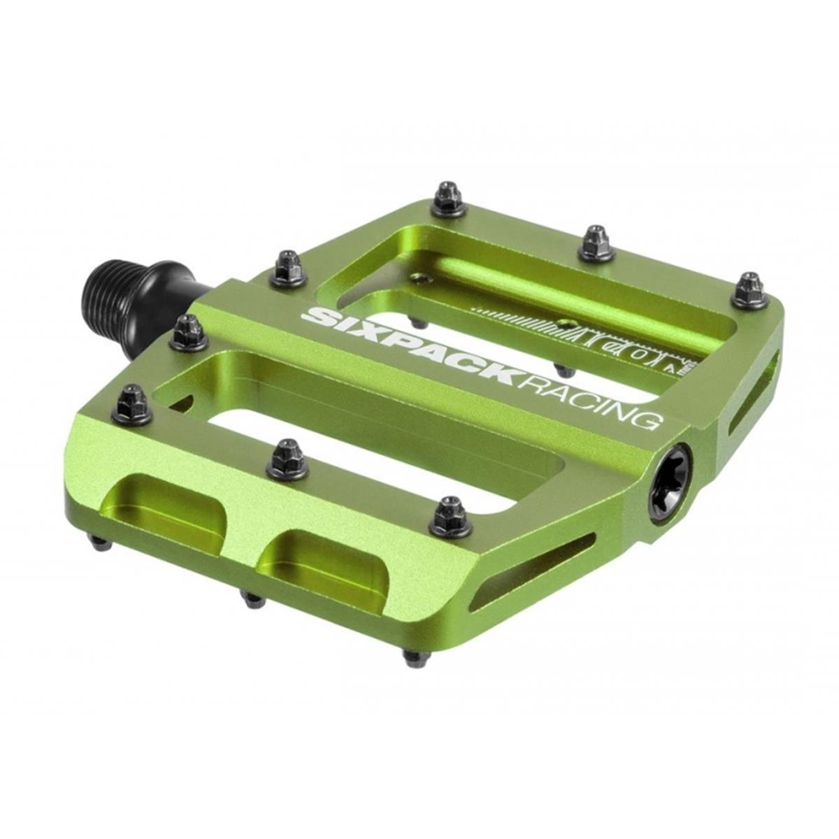 Sixpack Pedals Icon Mini Electric Green, 85x100 mm, 32 Pins, 1 Pair